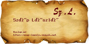 Szép László névjegykártya