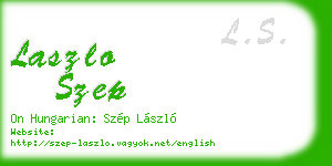 laszlo szep business card