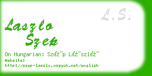 laszlo szep business card